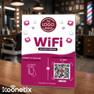 Cartel QR + NFC WiFi Personalizado - Comparte tu WiFi al Instante